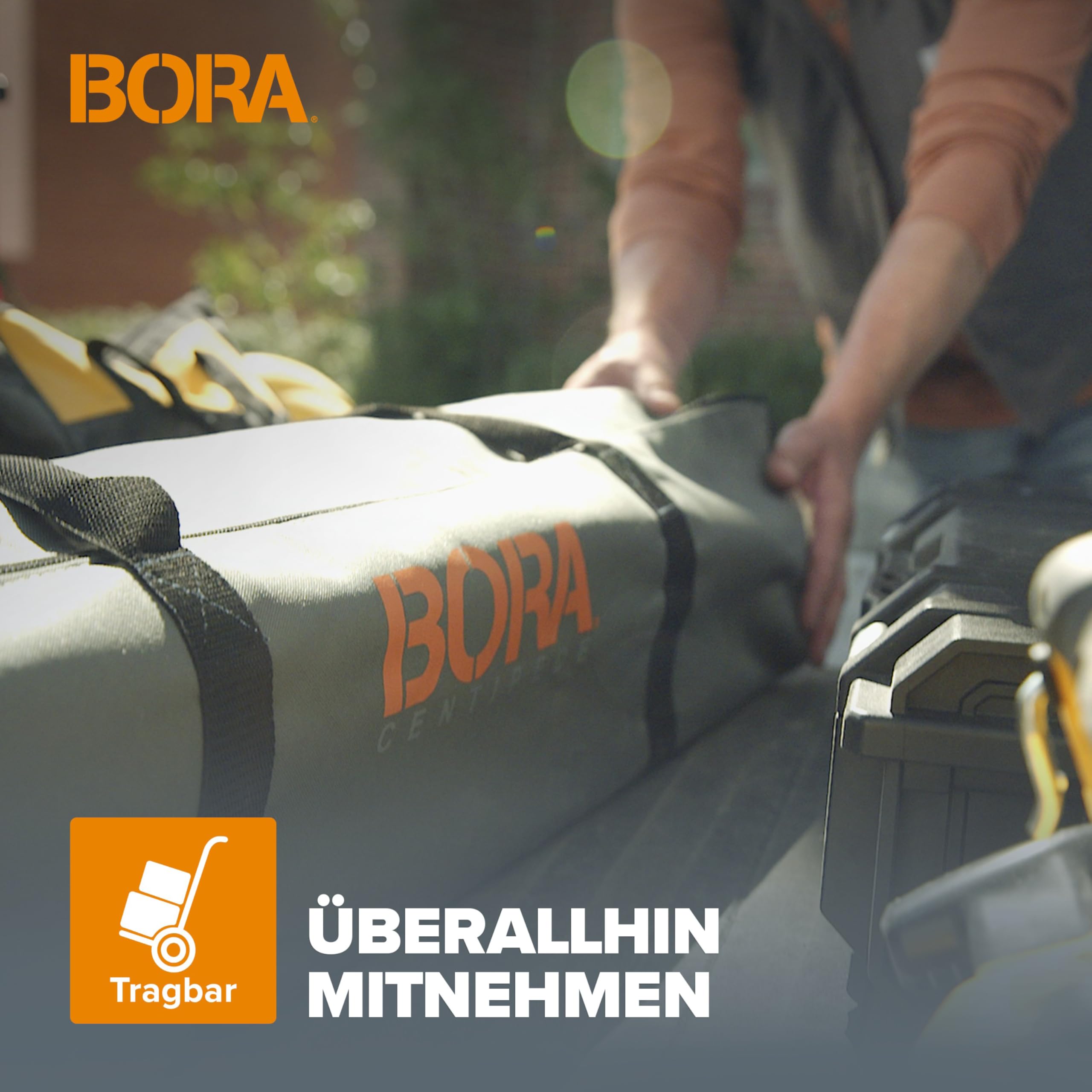 Bora Centipede CK6S Arbeitsständer tragbarer Tisch Sägebockstütze zusammenklappbare Stahlbeine orange schwarz 2 Ft x 4 Ft