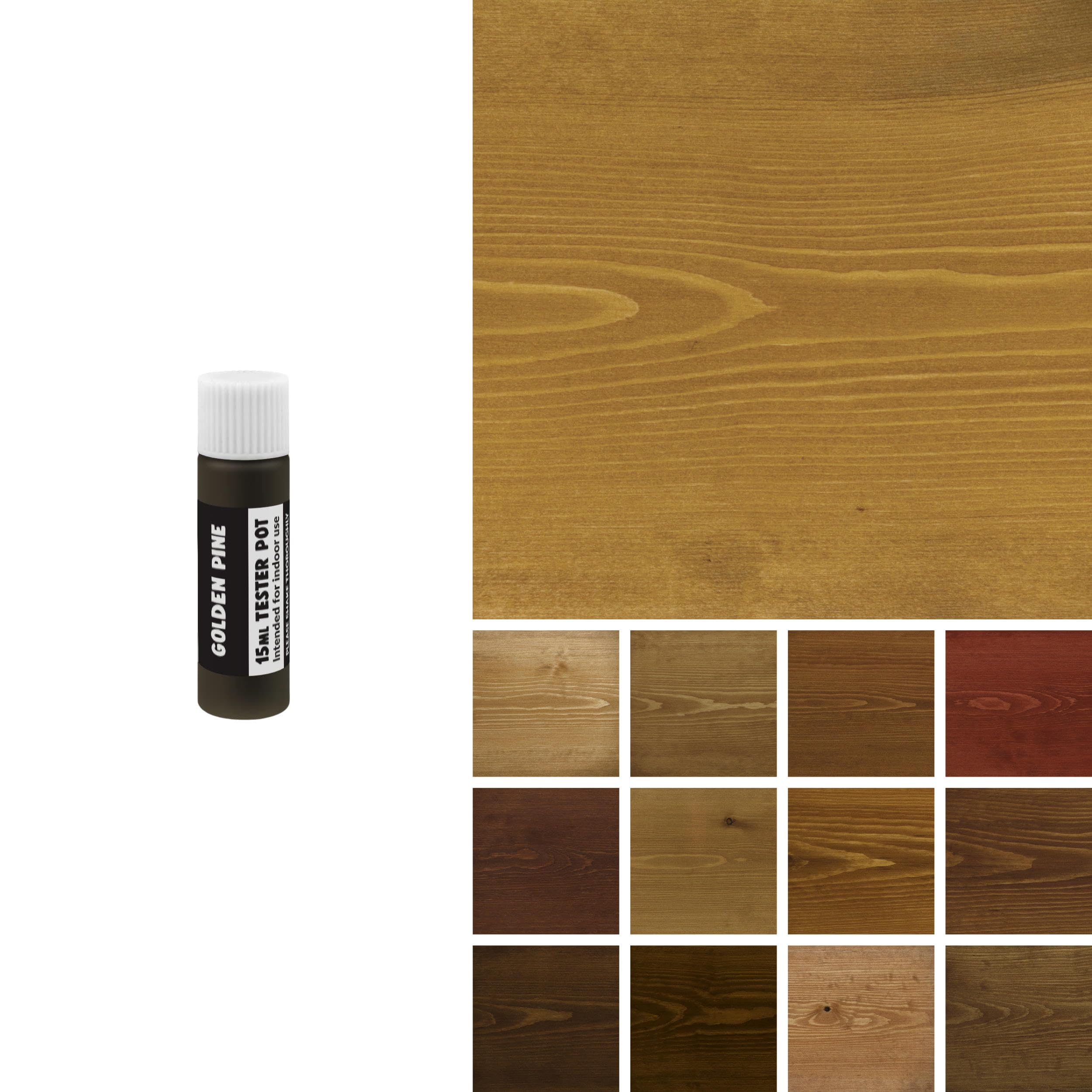 Littlefair's Wood Stain Water-Based - (Golden Pine) – Non-Toxic, Eco-Friendly & Quick Drying - Easy-to-Apply, Concentrated Formula for All Wood Types – 15ml Tester Pot