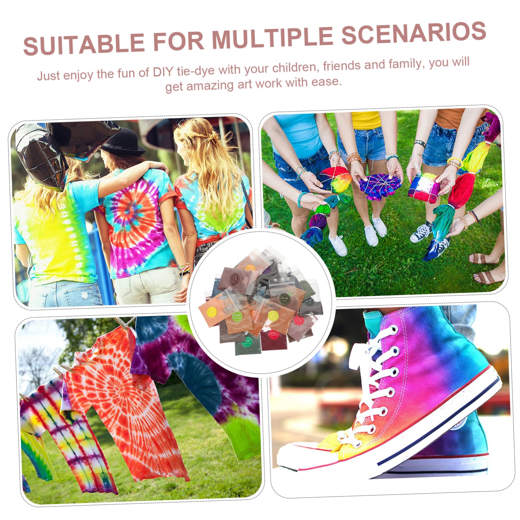VILLCASE 2pezzi Coloranti Per Tie Dye Per Per e Adulti Materiali Per Per e Facili Usare