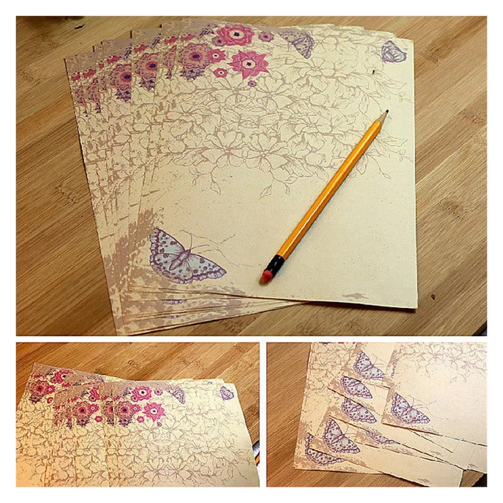 Papier À Lettre Vintage 160 pièces de papier à lettres floral vintage