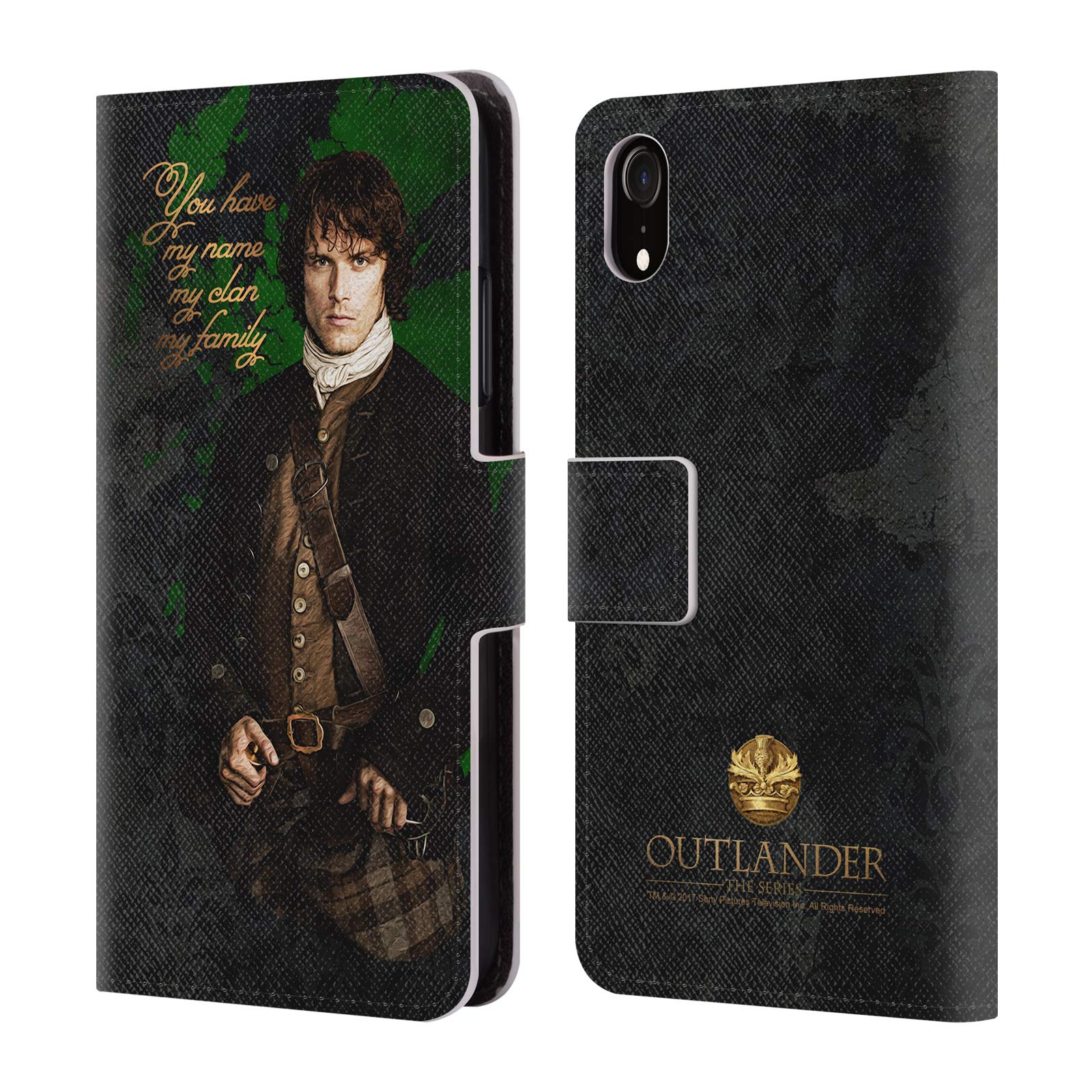 Head Case Designs Officially Licensed Outlander Jamie Portraits Leather Book Wallet Case Cover Compatible with Apple iPhone XR