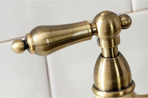 Miniatura 6 de Kingston Brass KS1270ALBS Heritage Bridge - Grifo de cocina, 8-916 pulgadas, negro mate