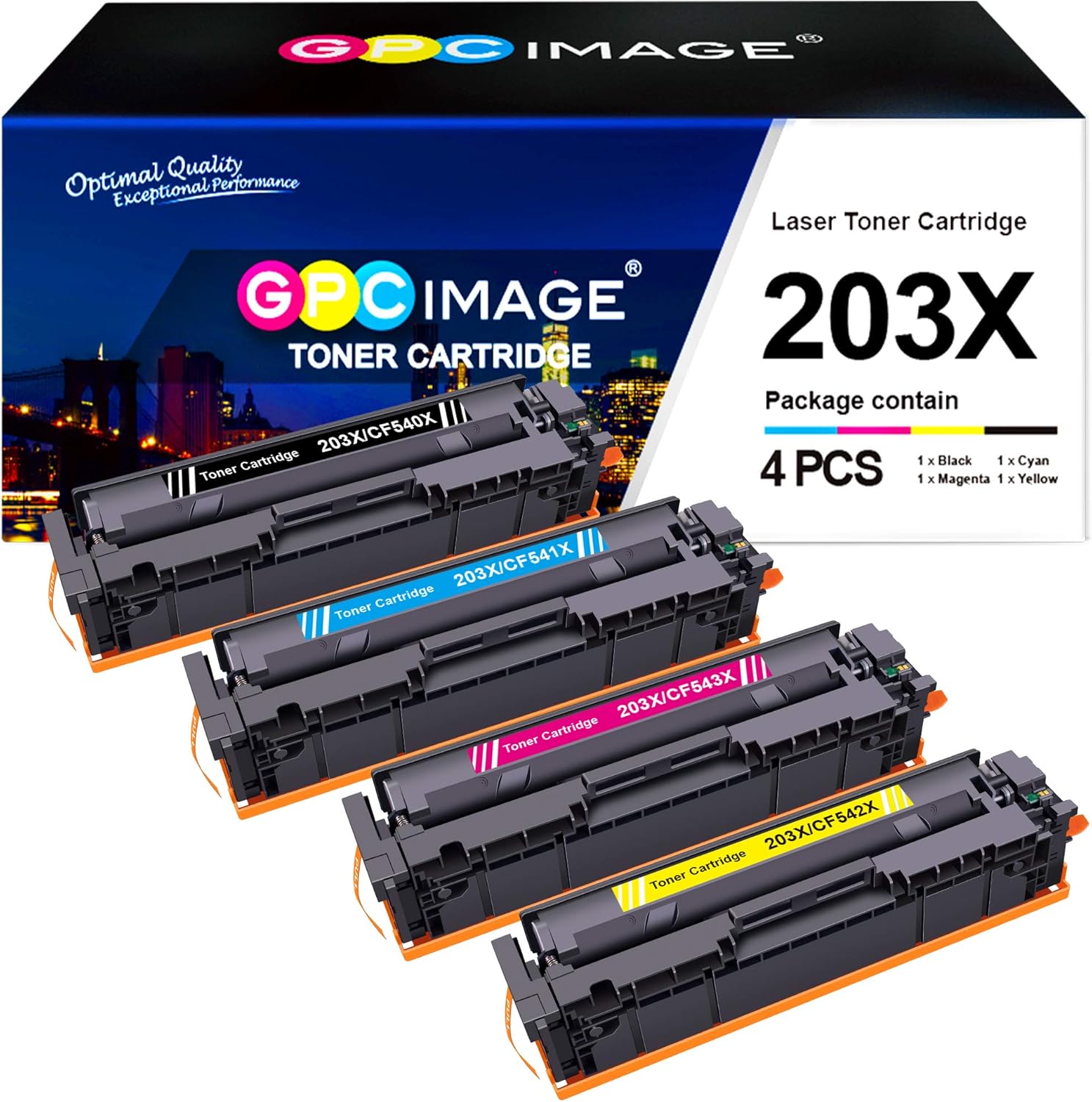 GPC IAGE 203X Kopatibel für HP 203X 203A Toner Set für HP Color