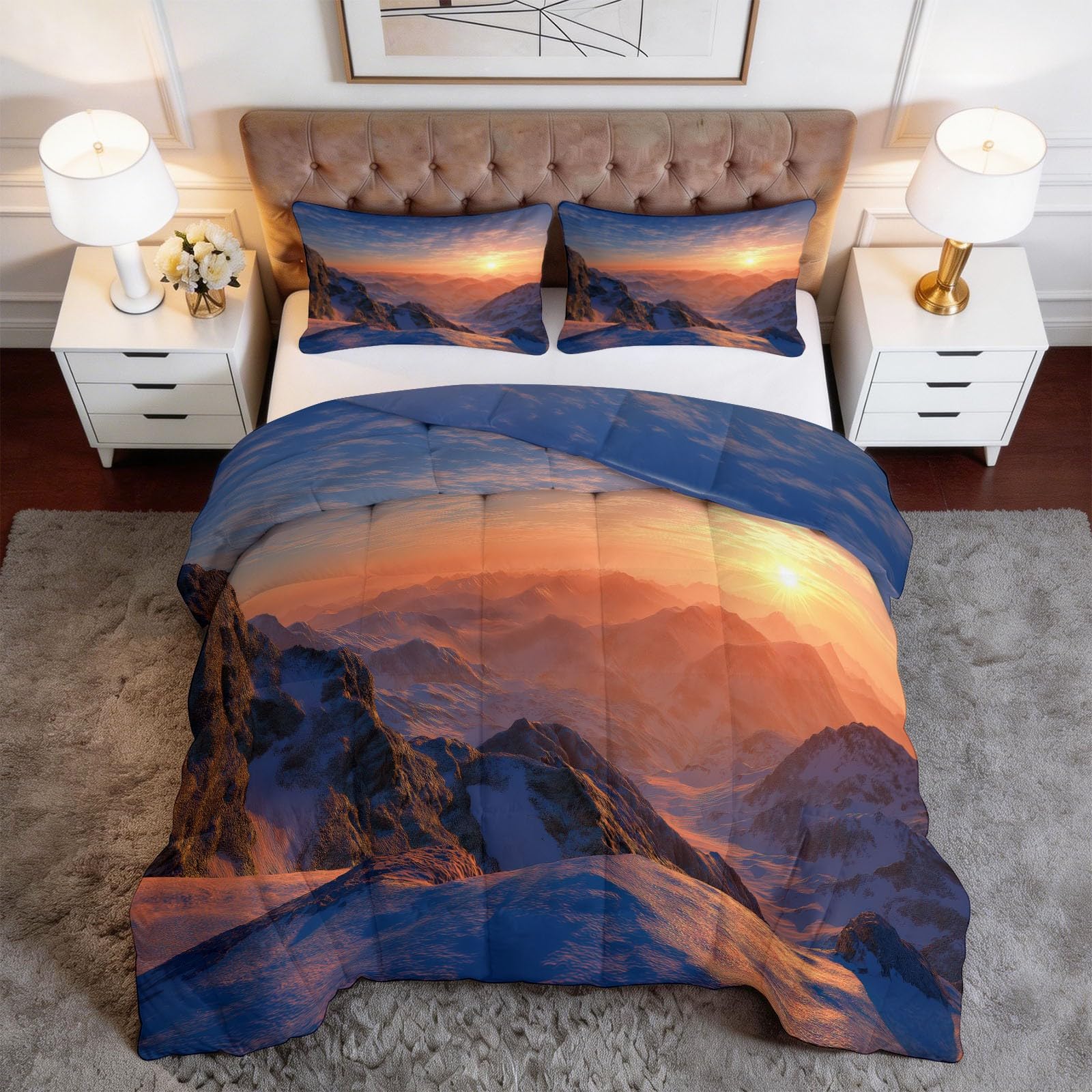 Edredón reversible de 135 x 200 cm lavable y sin funda para solucionar la limpieza de la cama juvenil