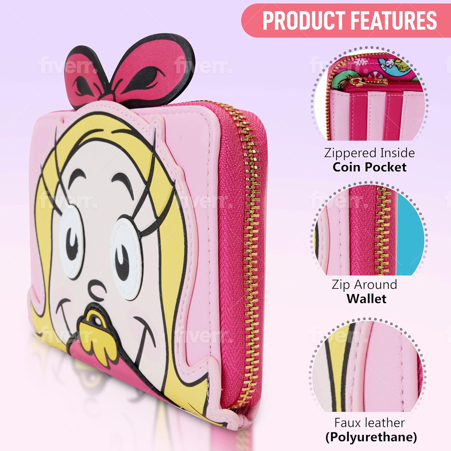 Loungefly Dr Seuss The Grinch Cindy Lou Who Cosplay Zip Around Wallet