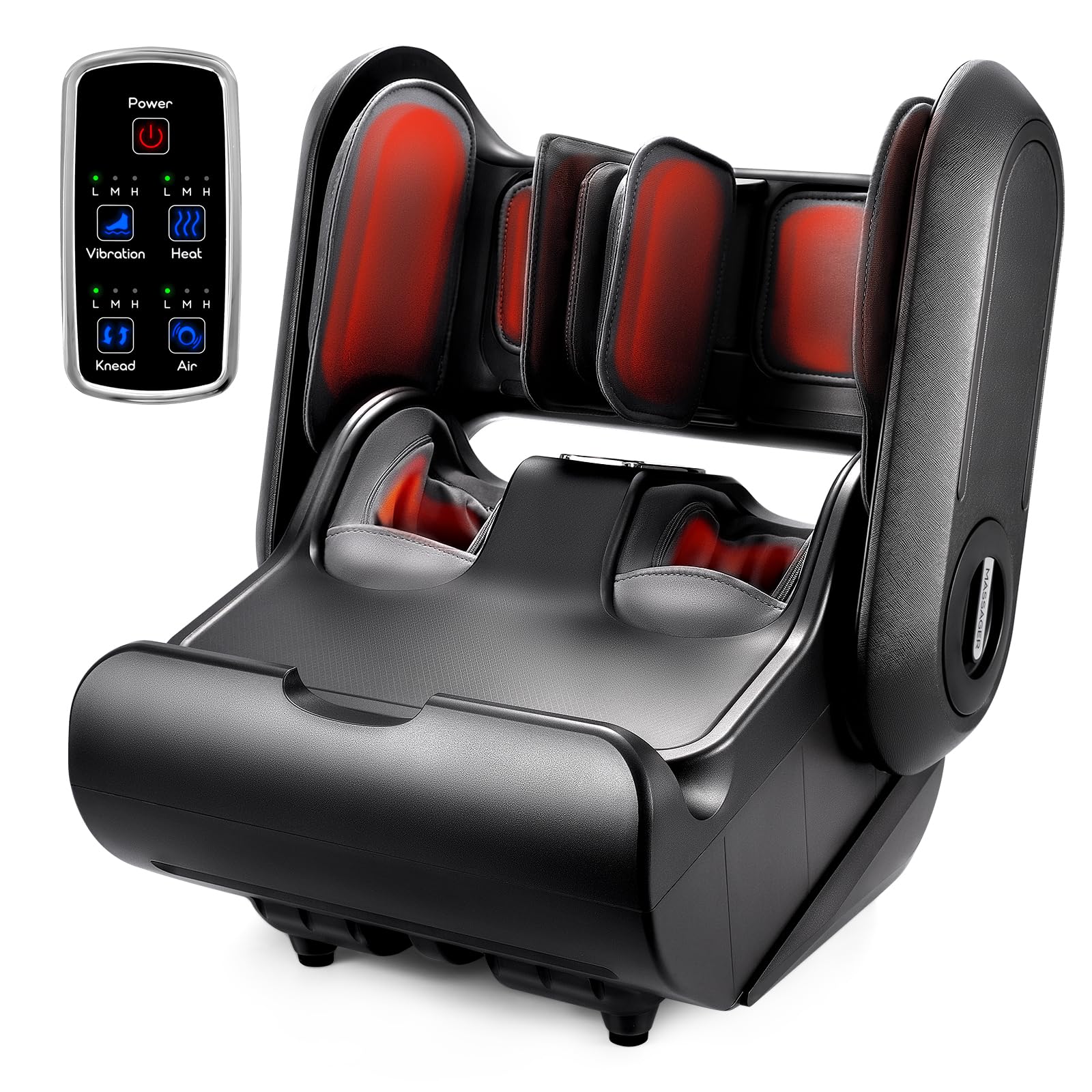 EaseZen 2 in 1 Detachable Foot and Calf Massager with Heat for Neuropathy