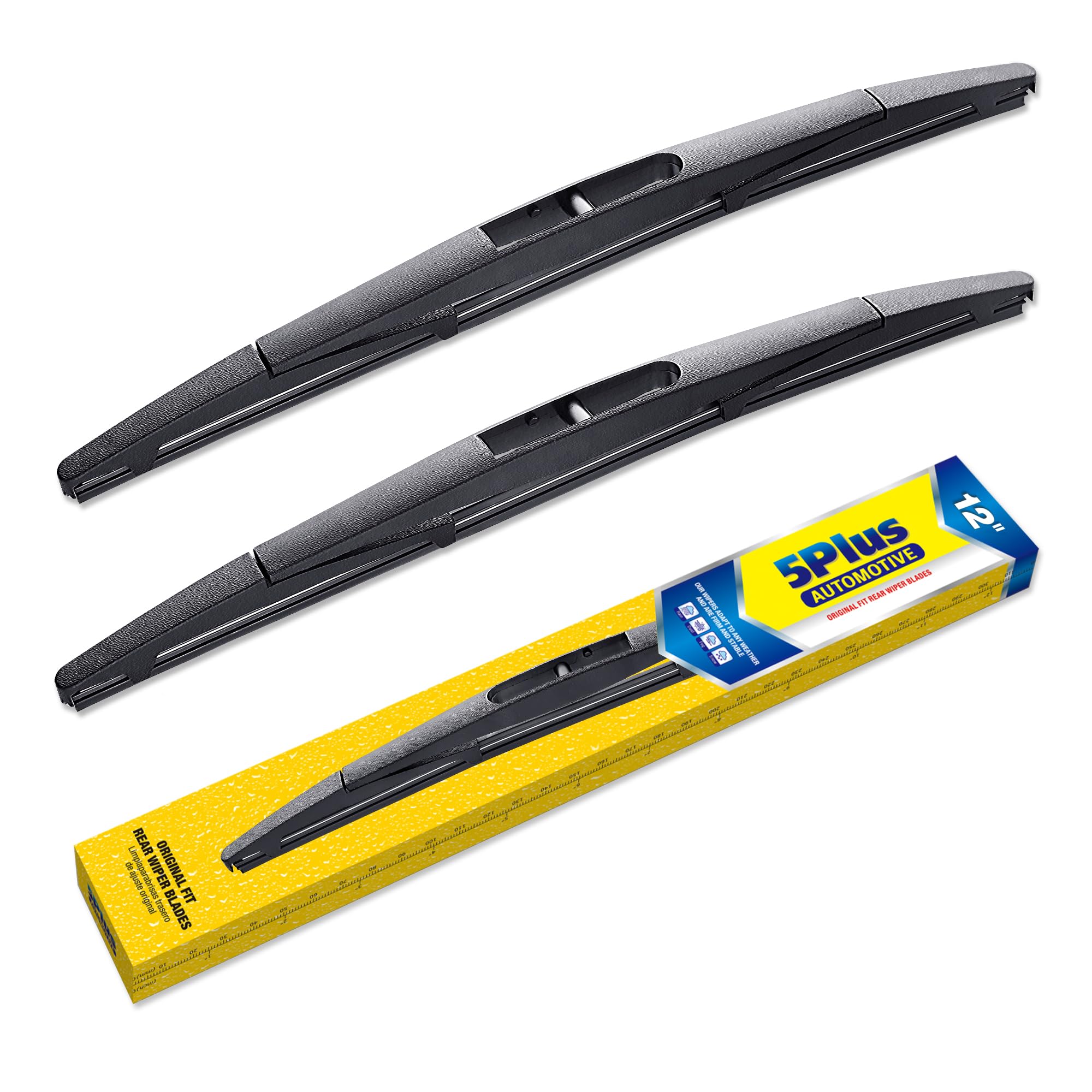 5 PLUS 12 Inch Rear Wiper Blade,Quiet Streak-Free Rear Window Wiper(2 PACK)