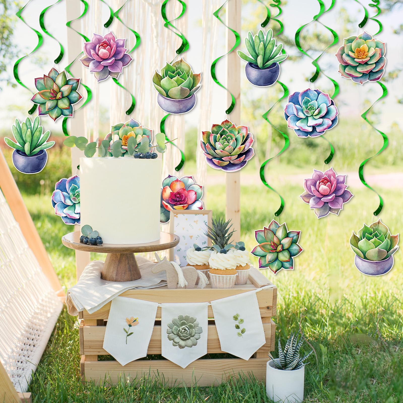 Amazon.com: Firefairy Succulent Hanging Swirls, Plant Birthday Celling  Decorations, Succulent Birthday Party Decor, Greenery Hanging Swirls,  Garden Theme Party Decor, Succulent Party Decorations, 16Pcs : Home &  Kitchen