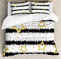 Vista 159 de Ambesonne Juego de funda de edredón de baloncesto, silueta de jugador de baloncesto, promoción de campeonato de competencia de atleta, juego de ropa