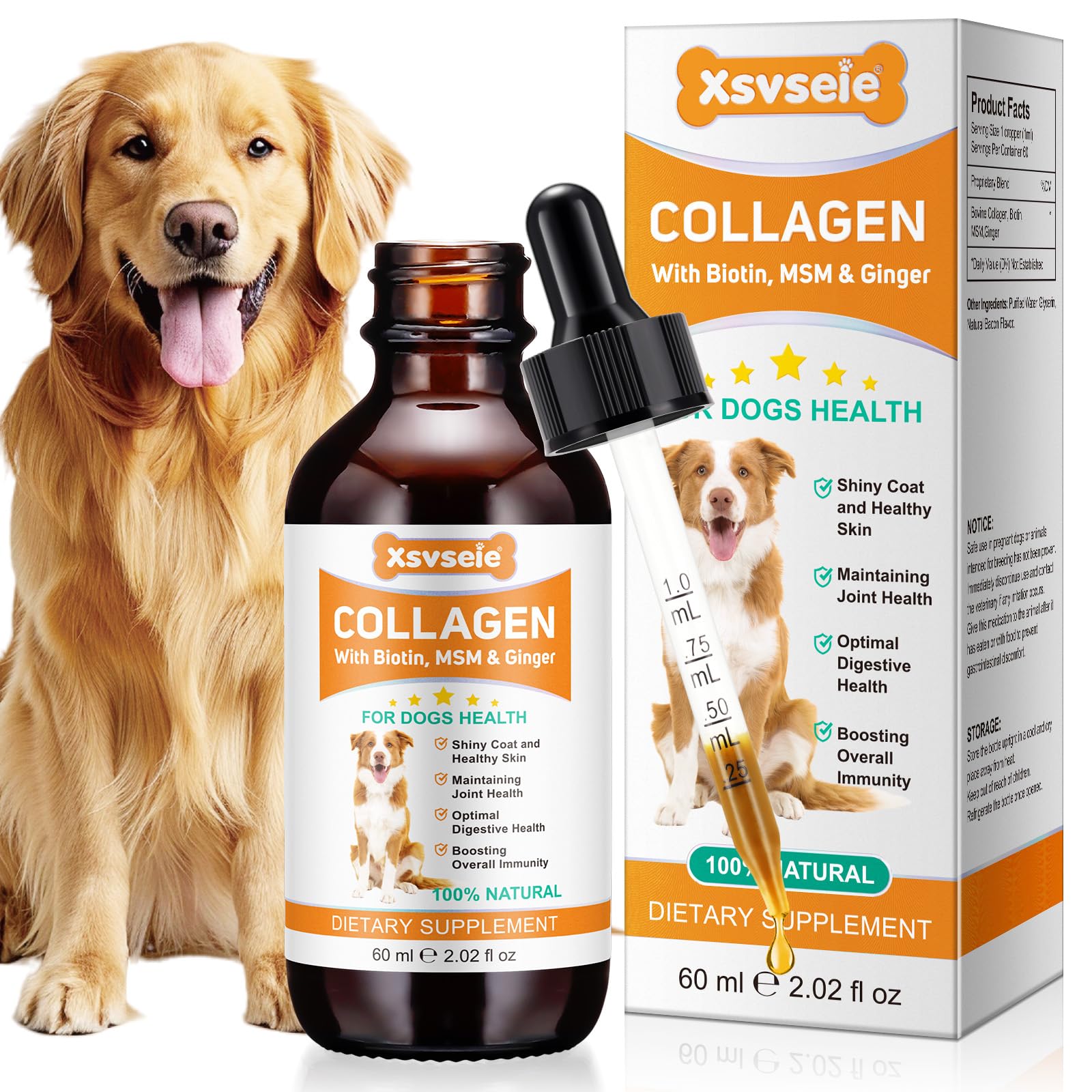 Collagen for Dogs Liquid Collagen for Dogs Dog Joint Supplements, Liquid Collagen, Dog Collagen, Supports Dog Itch Relief