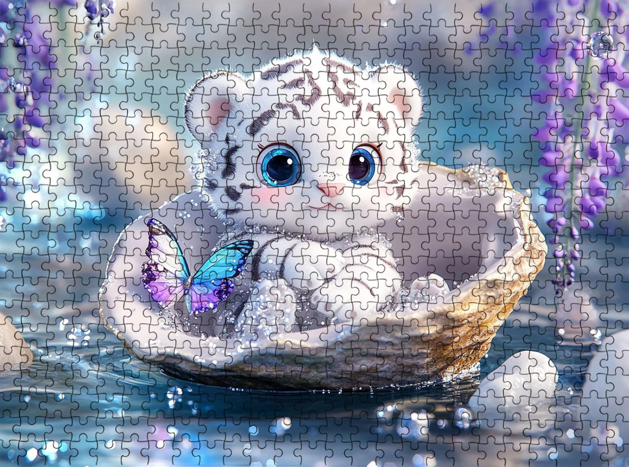 tigre Carino-2 Puzzle 6000 Pezzi per Adulti, Puzzle in Legno - Collezione Classica con Poster Incluso - Sfida di Concentrazione e Passatempo Antistress, Gioco per Famiglia, 179 x 105 cm f0-617