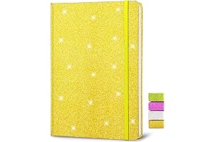 GINMLYDA Glitter Notebook: Golden Elegance for Noteworthy Expressions