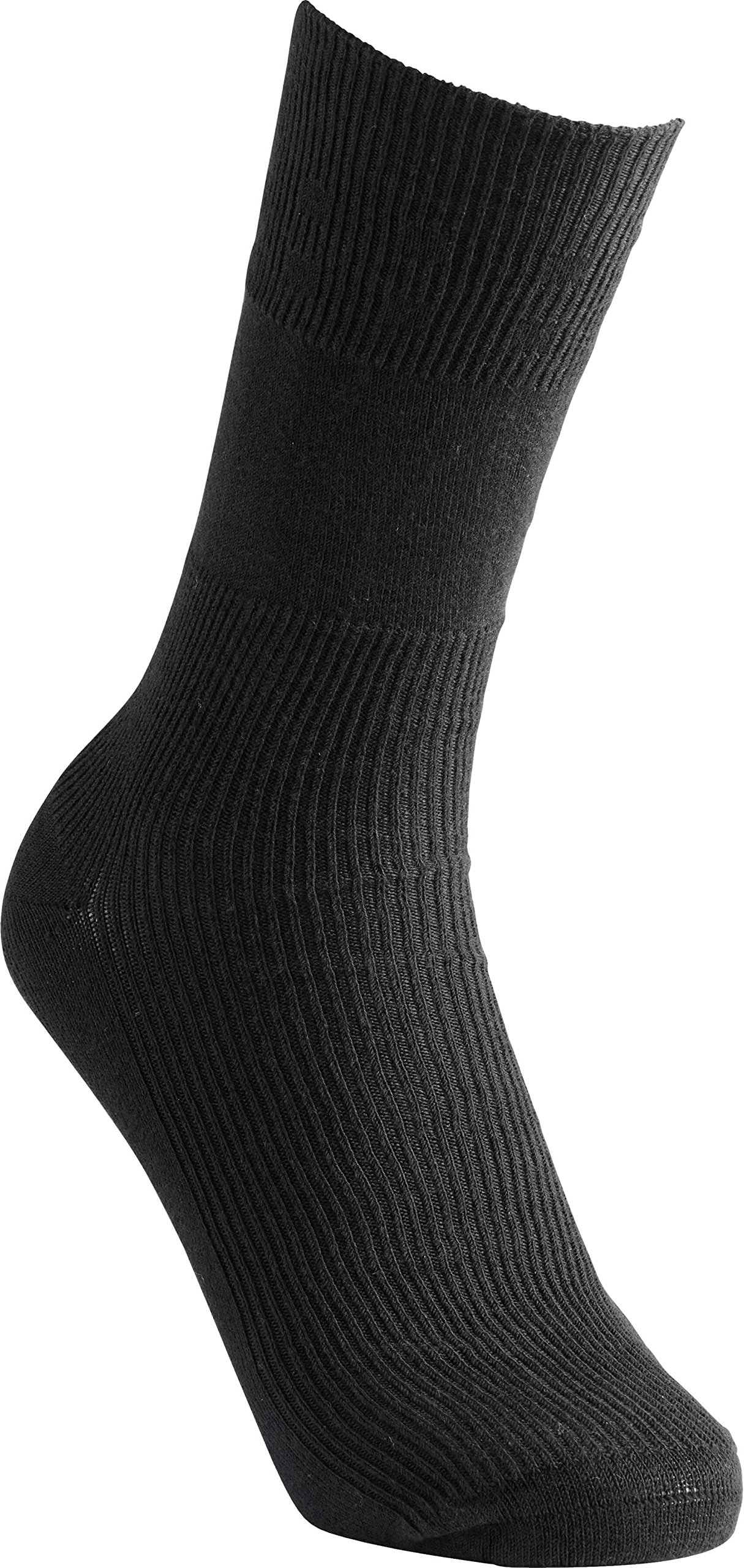 Cosyfeet Unisex Black Ultimate Cotton‑Rich Softhold® Seam‑Free Socks - M