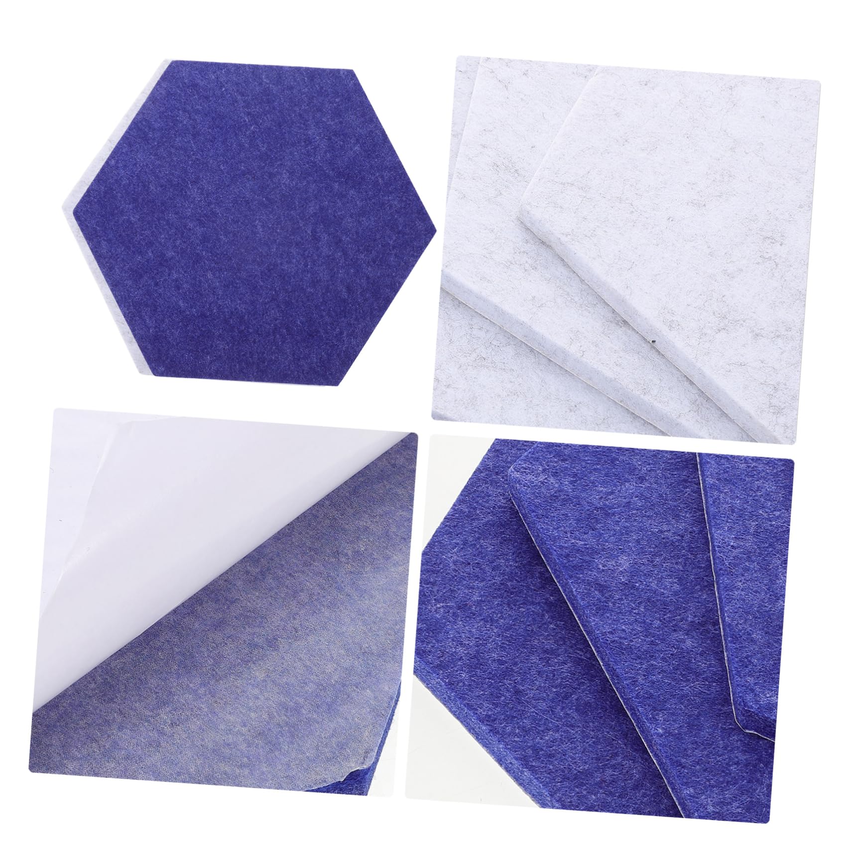 6 Piezas Tablero de Anuncios de Fieltro Panel Decorativo Autoadhesivo para Oficina y para Mostrar Notas Fotografías y Mensajes Diseño Azul y Gris