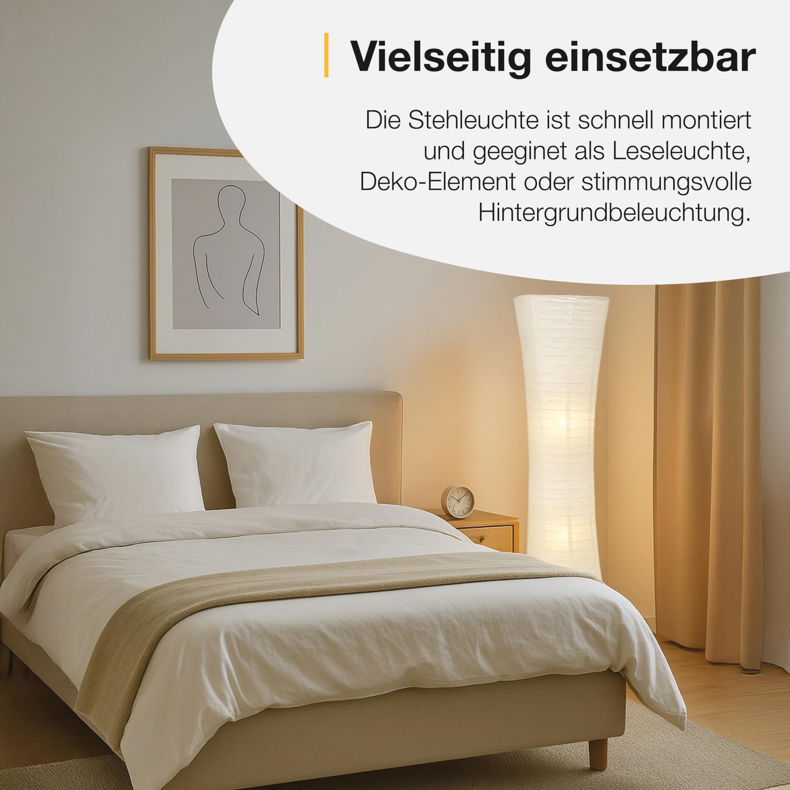 Brilliant Lampe Becca Standleuchte weiß | 2x A60, E27, geeignet für Normallampen (nicht enthalten) | Mit Fußschalter