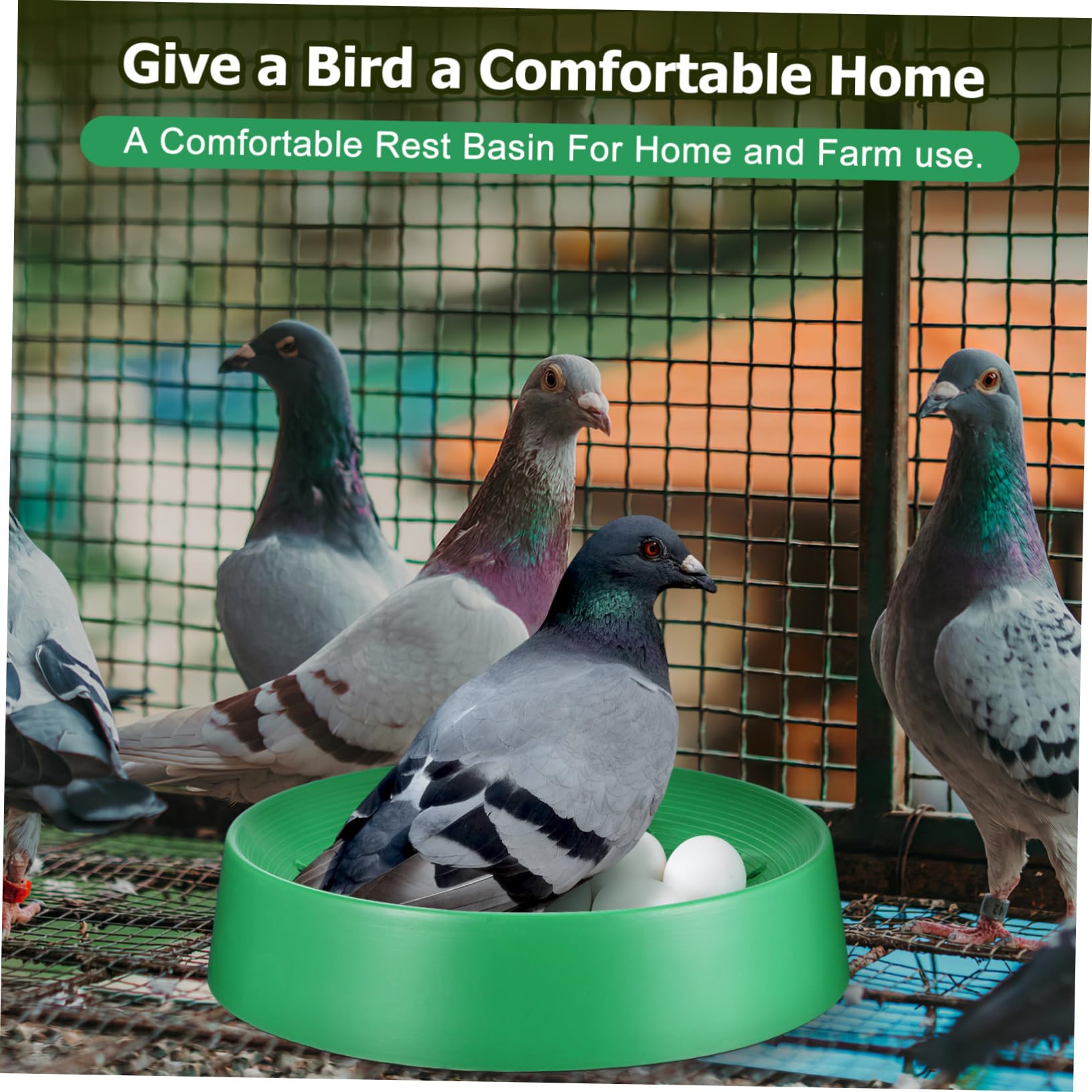 BESTonZON Lot de 10 de Pigeons à Œufs pour Oiseaux Accessoires Respirants et Lavables pour d'oiseaux Fournitures Maison Ferme
