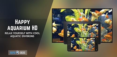 aquário feliz grátis HD - decore seu quarto com um lindo aquário de vida marinha na sua TV HDR 4K, T