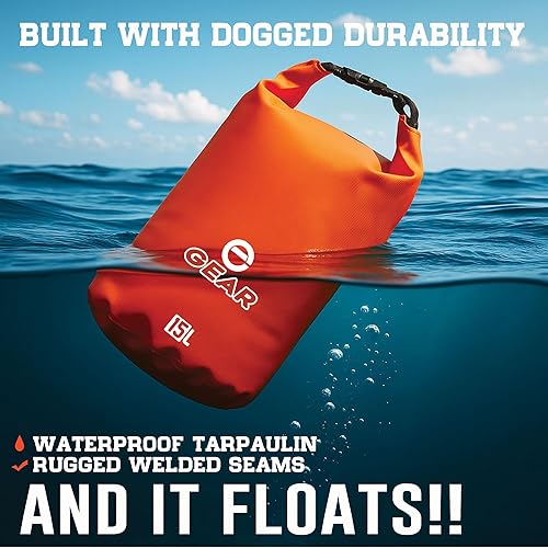 Miniatura 2 de Waterproof Dry Bag 15L with Free Quick Dry Microfiber Towel  Floating Roll Top Dry Sack for Kayaking, Boating, Camping & Beach Adventures