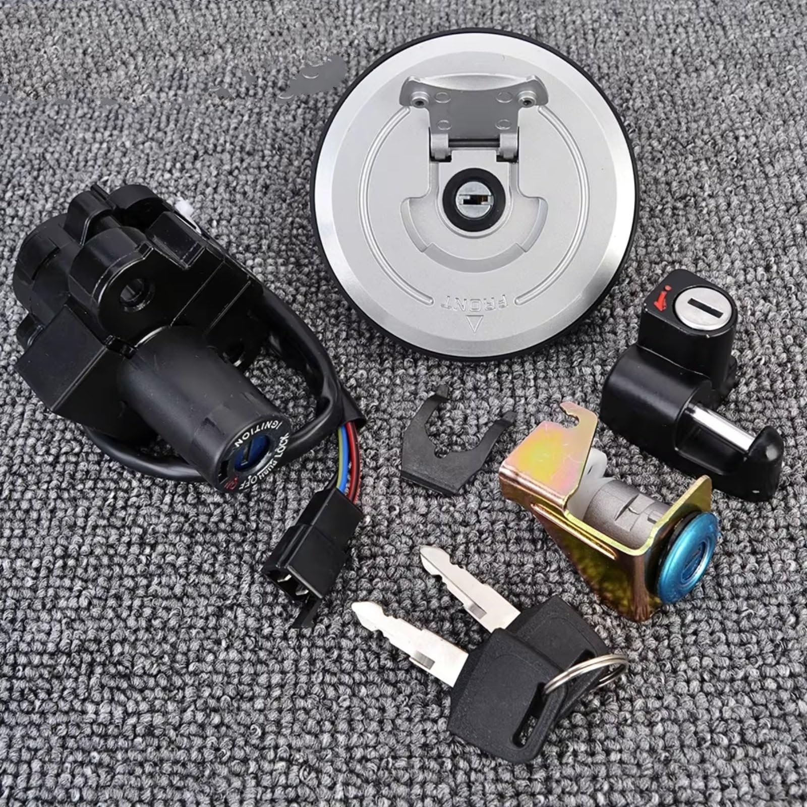 Interruptor De Arranque Lock Llave para VTR250 VTR 250 MC33 1998-2007 2006 2005 2004 2003 2002 2001 2000 Interruptor Encendido Cerradura Asiento Kit Llave Tapa Combustible