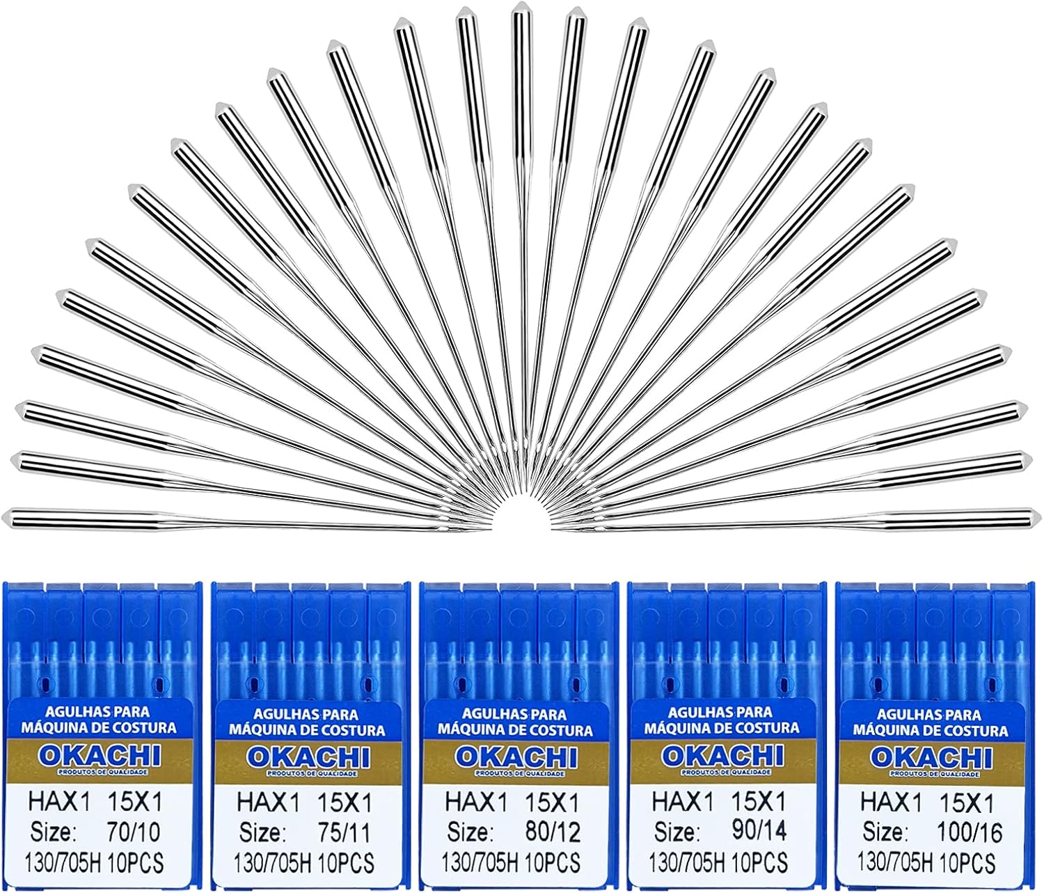 Sewing Machine Needles, 50 Count Sewing Needles, Embroidery Machine