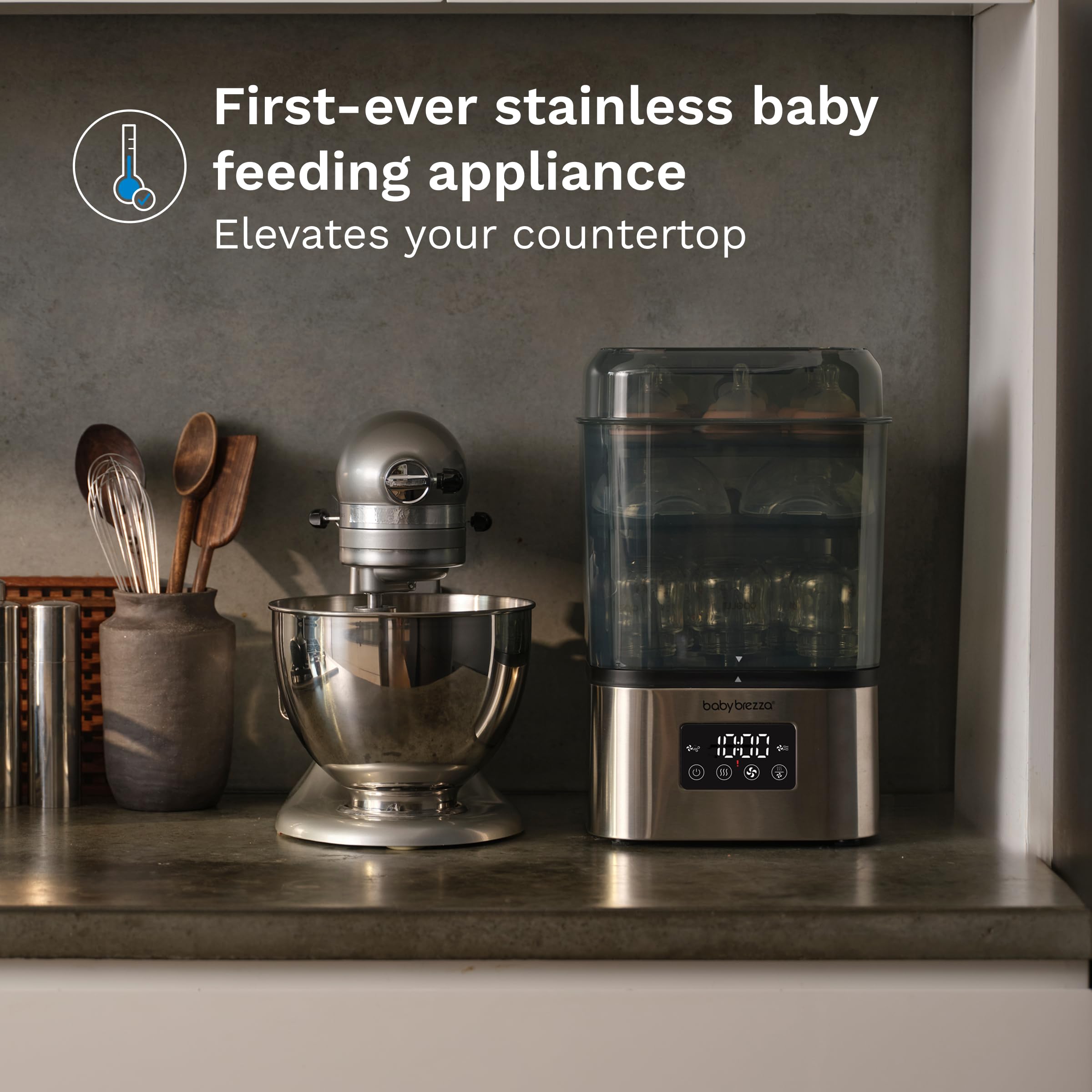 Amazon | Baby Brezza 10分 スーパークイックボトル滅菌器 + 乾燥機