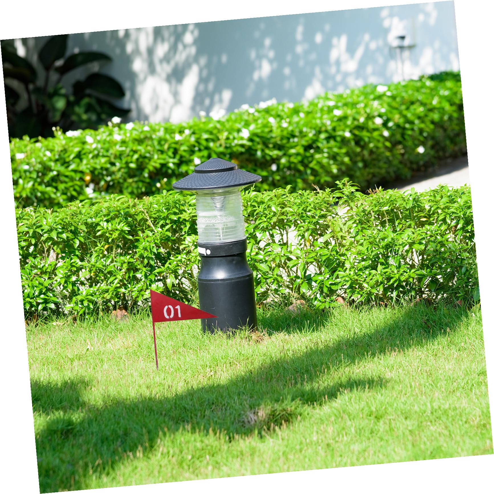 SUPVOX 8 Bandierine di Segnalazione Rosse da Giardino Triangolari, Marcatori per Prato e Irrigazione, Piccole Bandiere di Utilità per Segnaletica Esterna e Marcatura Paesaggistica