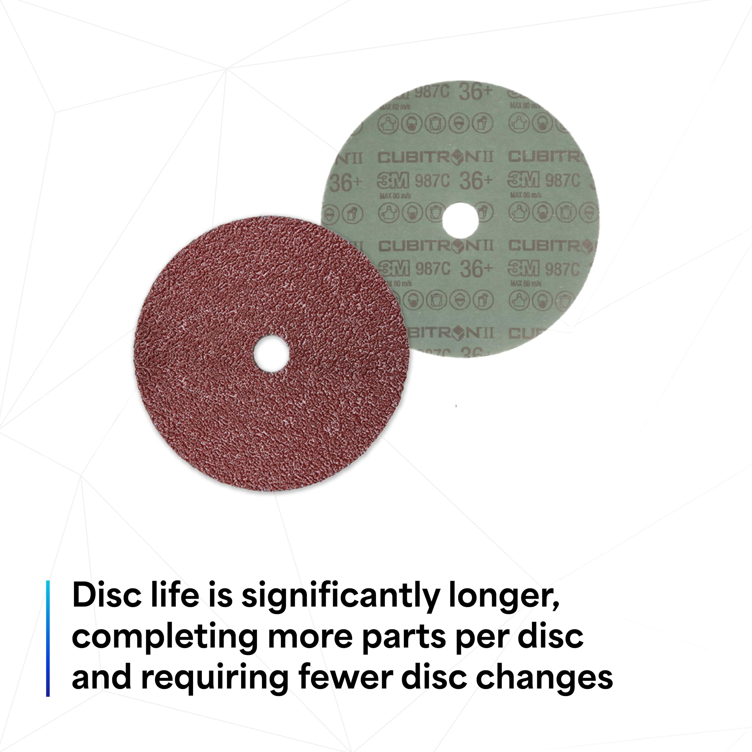 3M Cubitron II Fiber Discs - Faster Cutting & Longer Life -5