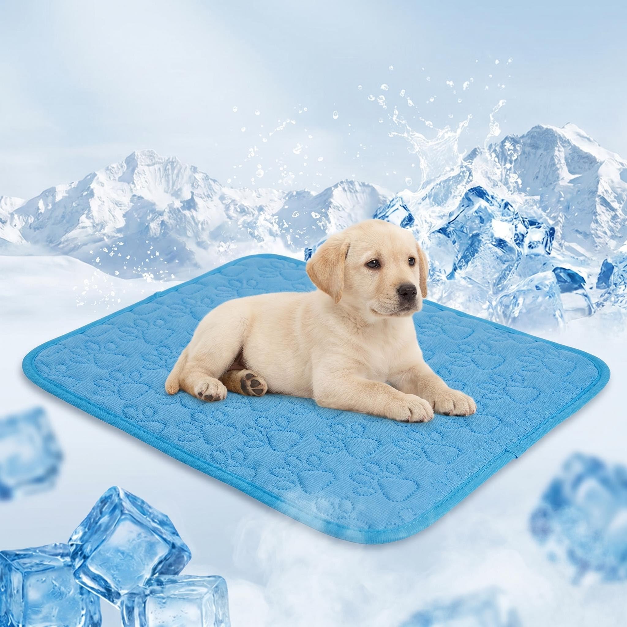 Tapis rafraîchissant pour chien Copbopwn contre la chaleur estivale lit réutilisable 40x50