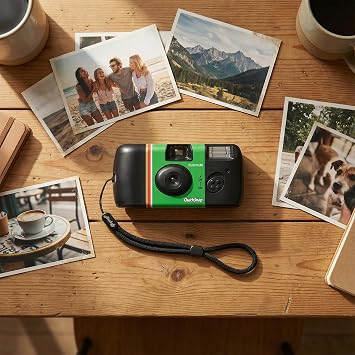 Fujifilm QuickSnap Flash 400 35mm 4 Pack Bundle with Moshify Wrist Strap