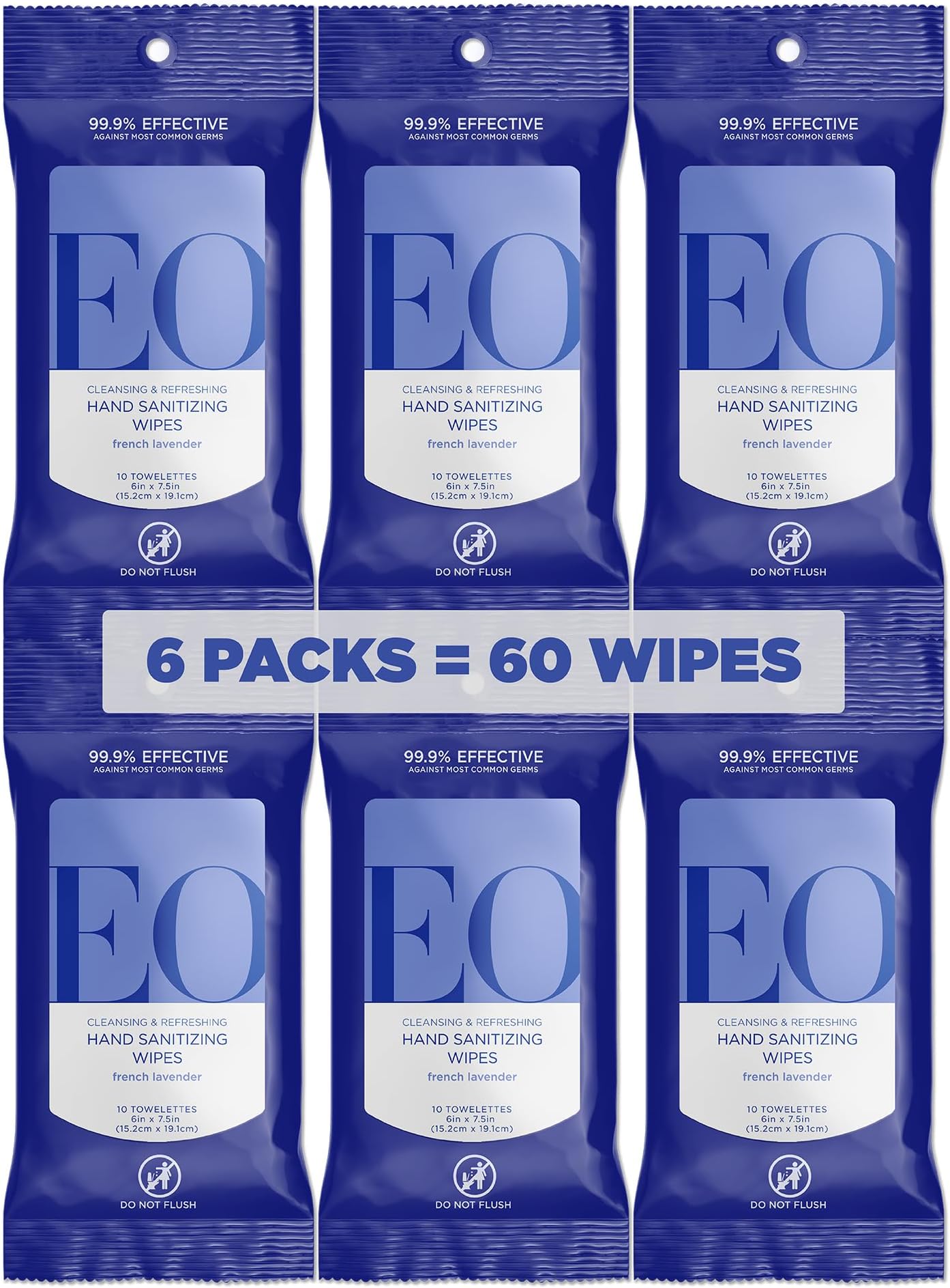 EO Hand Sanitizing Wipes 60-Count