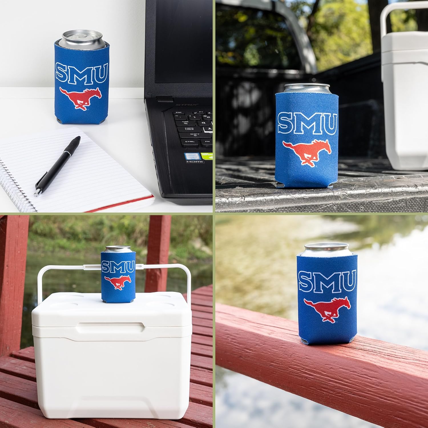 Desert Cactus Southern Methodist University Can Insulator SMU Mustangs Beverage Cooler 1 Pack Foam 12oz Can Holder Single Sided (Design A) - Image 5