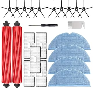 Accessories for Roborock S7，Replacement Parts for Roborock S7 S7 Plus S7 MaxV S7 MaxV Plus T7 T7S Robotics,21 Pack Kit inclue 1 set Roller Brush，5 filter，10 side brush，4 Mopping Cloth