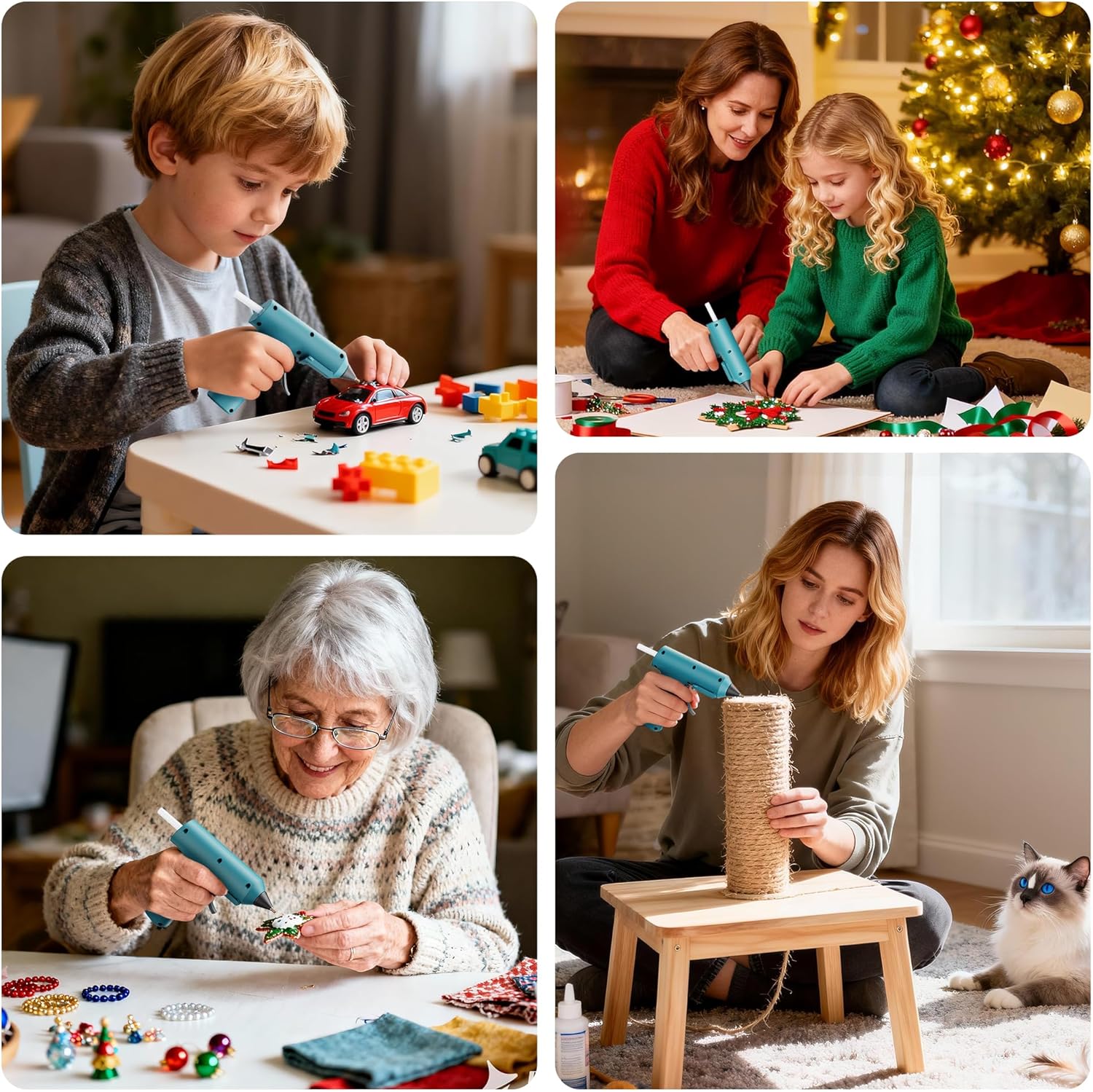 Tilswall Cordless Hot Glue Gun, Fast Preheating, Glue Gun and Sticks Set with 2Ah USB-C Rechargeable, 20 Premium Glue Sticks, High Temp Compact Size Ideal for Crafts, DIY Making, Repairs Blue thumbnail