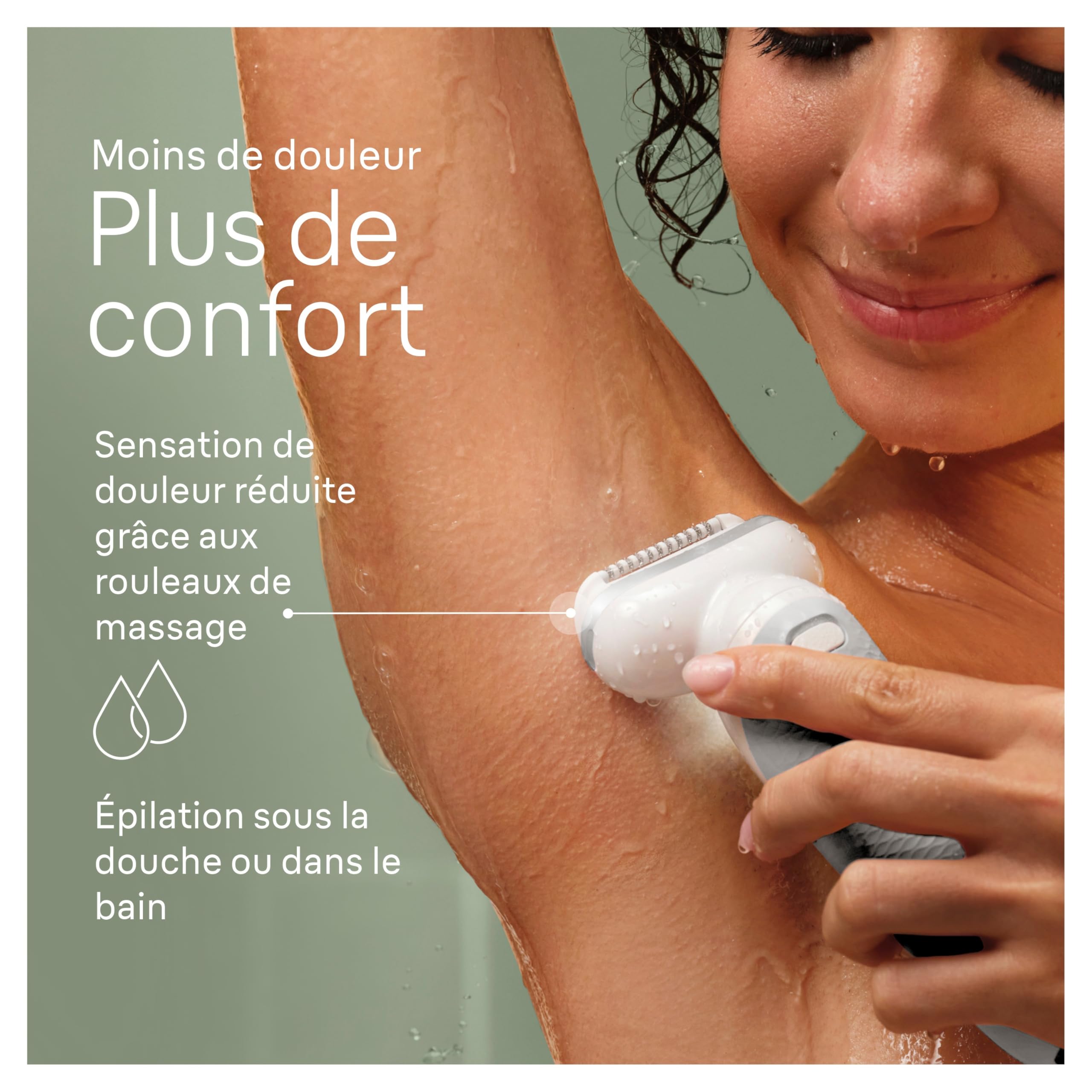 Braun Epilateur Electrique Femme Silk Epil 9, 9-141, Blanc et Argent – Etanche, sans Fil, Tête Pivotante, Coffret d’Epilation avec Sabot Tondeuse, Embout de Rasoir, Manche et Cartouche Gillette Venus