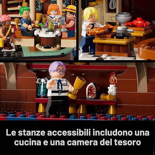 Lego One Piece Restaurant Baratié, el Restaurante Flotante - 75640 Lego Nuevo 2025 (incluye azulejos impresos) - 4