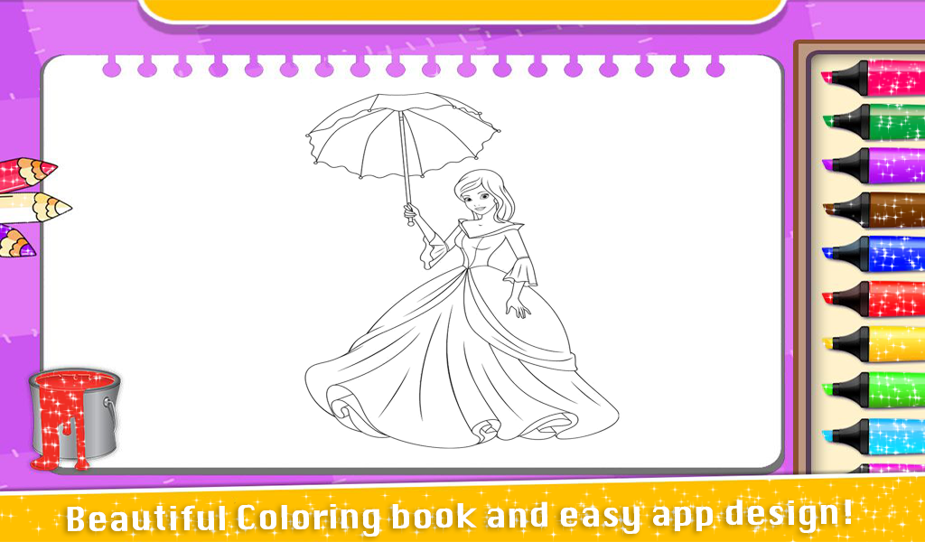 Glitter Coloring Book Princess - App on Amazon Appstore