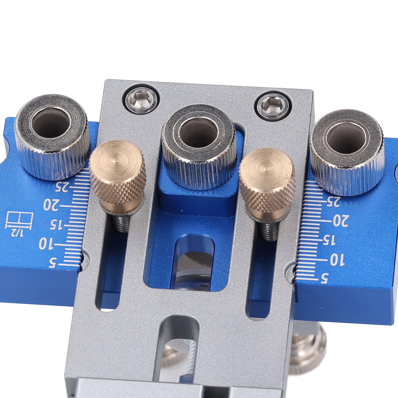 Bohrpositionierungsset, 3-in-1-Lochstanzer-Locator, rundes Holzdübel-Set, professionelles Handbohrwerkzeug aus Aluminiumlegierung