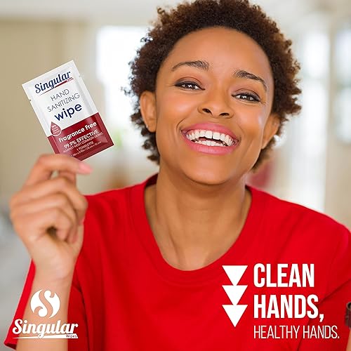 Miniatura 7 de Toallitas desinfectantes de manos - 100 unidades - Toallitas desinfectantes de manos empaquetadas individualmente para viajes, hogar, oficina,
