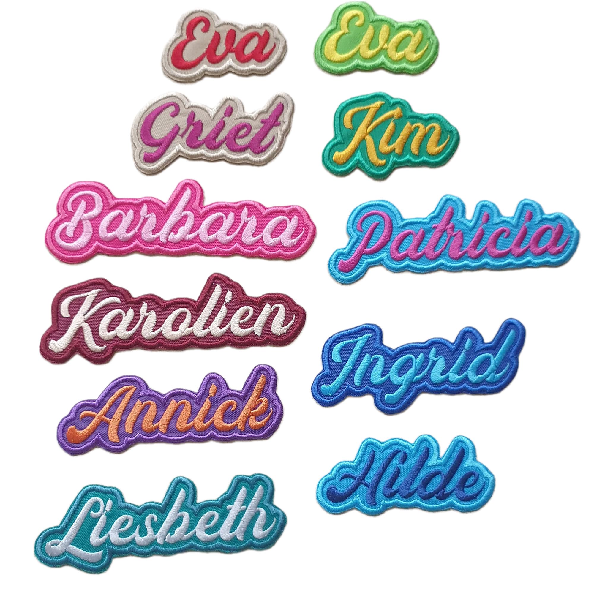 Personalized Iron On Transfer Custom Embroidered Iron-On Name Tag - Personalized 4"x1" Patch, Made In USA, FREE Shipping Embroidered Name Patch - Foto 10