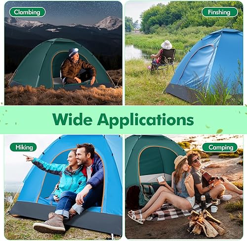 Miniatura 5 de Woanger 10 Set 2 Person Camping Tents for Homeless Include 10 Pack Lightweight Tent and 10 Pack Sleep Bag Waterproof Windproof Setup Pop Up with