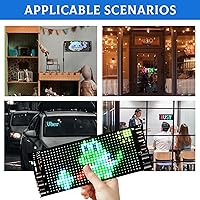 Vista 6 de Letrero de apertura programable, pantalla LED para auto controlada por aplicación Bluetooth, panel de desplazamiento DIY de texto personalizado