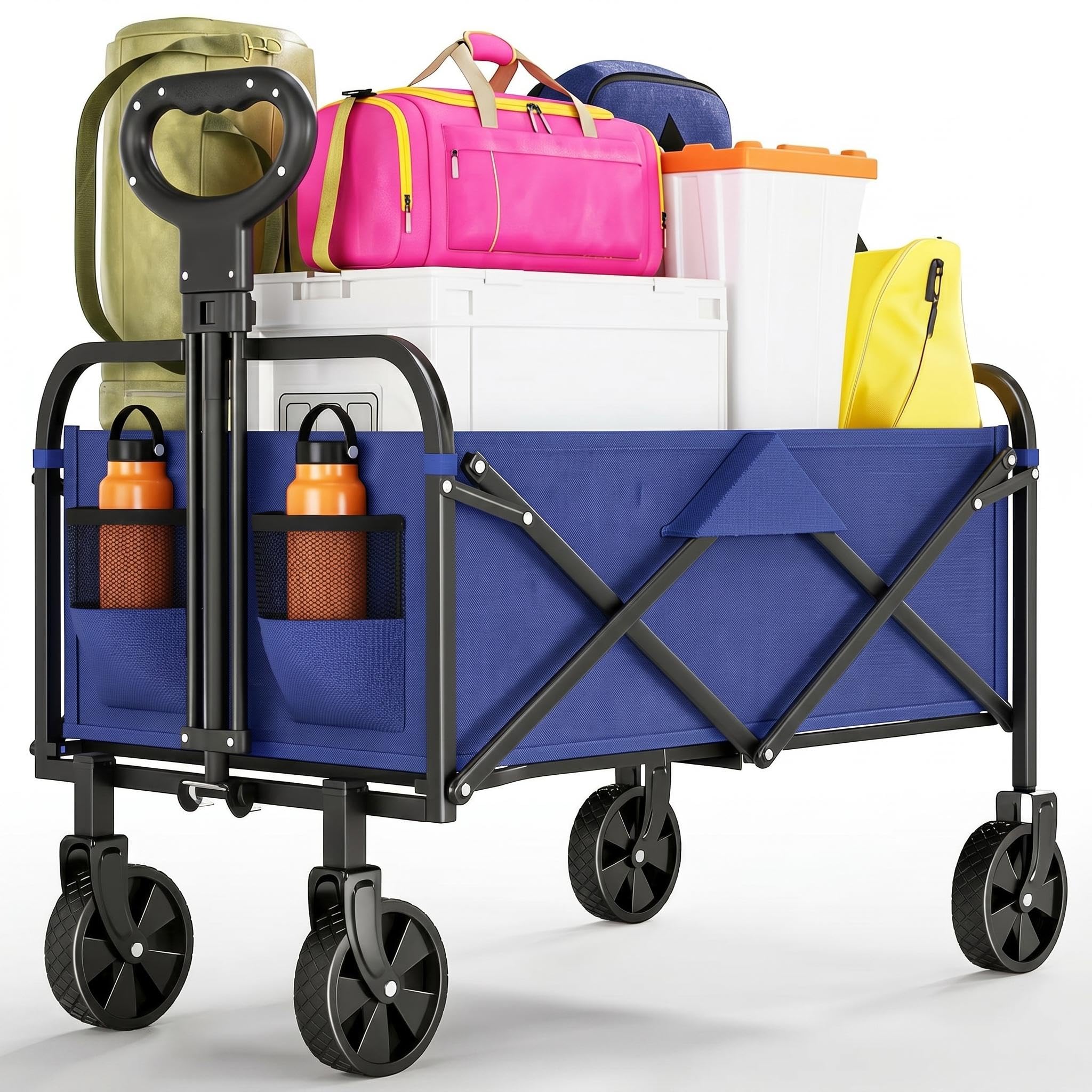 Bollerwagen Faltbar 220L, Klappwagen Bis 172 kg Traglast