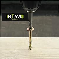 Vista 4 de Tornillos Estructurales, Tornillo de Anclaje de Construcción de 1/4" x 2-1/4" con Cabeza Torx/Estrella de Servicio Pesado, Tornillo de Anclaje