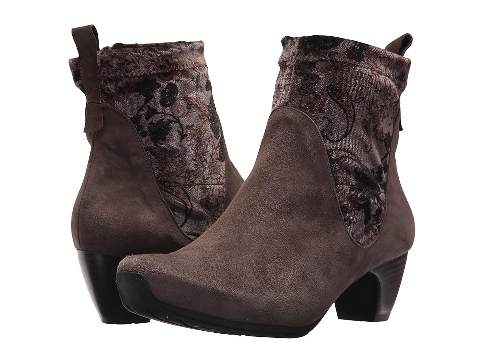 

Think! Ana - 81751 (Kred/Kombi Velvet Goat/Textile Stretch) Women's Pull-on Boots, Brown