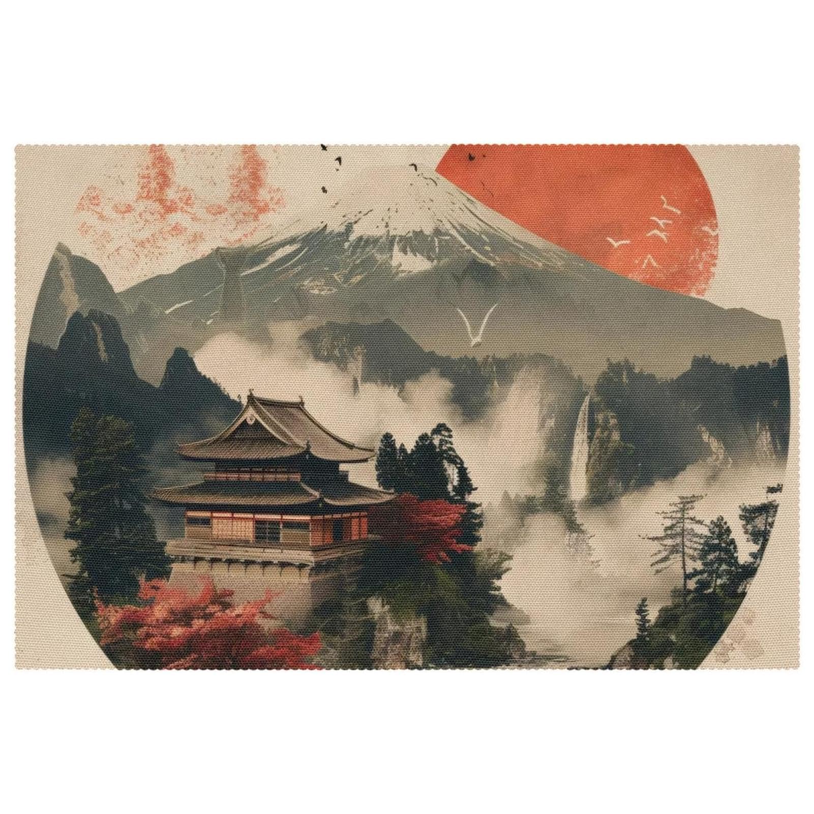 Sets de table antidérapants et résistants à la chaleur Fuji Mount