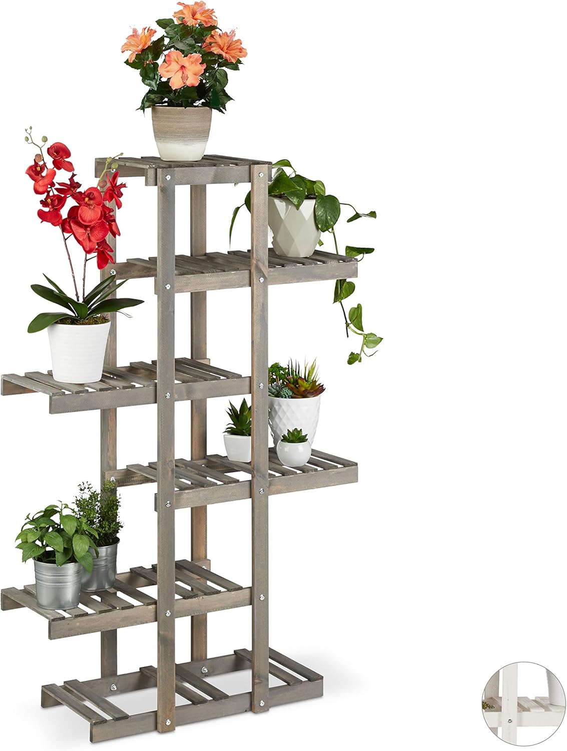 Fioriera In Legno Con Grigliato - 90 X 44 X 180h - Composizone Orchidea - Foto 12