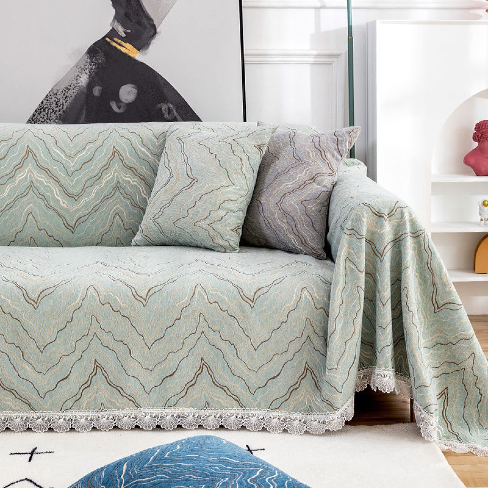 カエル　蝶　亀　マルチカバー　ソファカバー　ヴィンテージラグ　181x132 カエル 蝶 亀 マルチカバー ソファカバー ヴィンテージラグ