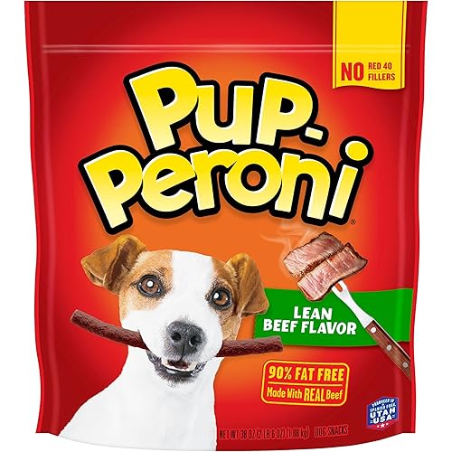 Pup-Peroni Dog Treats, Lean Beef Flavor, 38 Ounce, Made with Real Beef, 90% Fat Free
