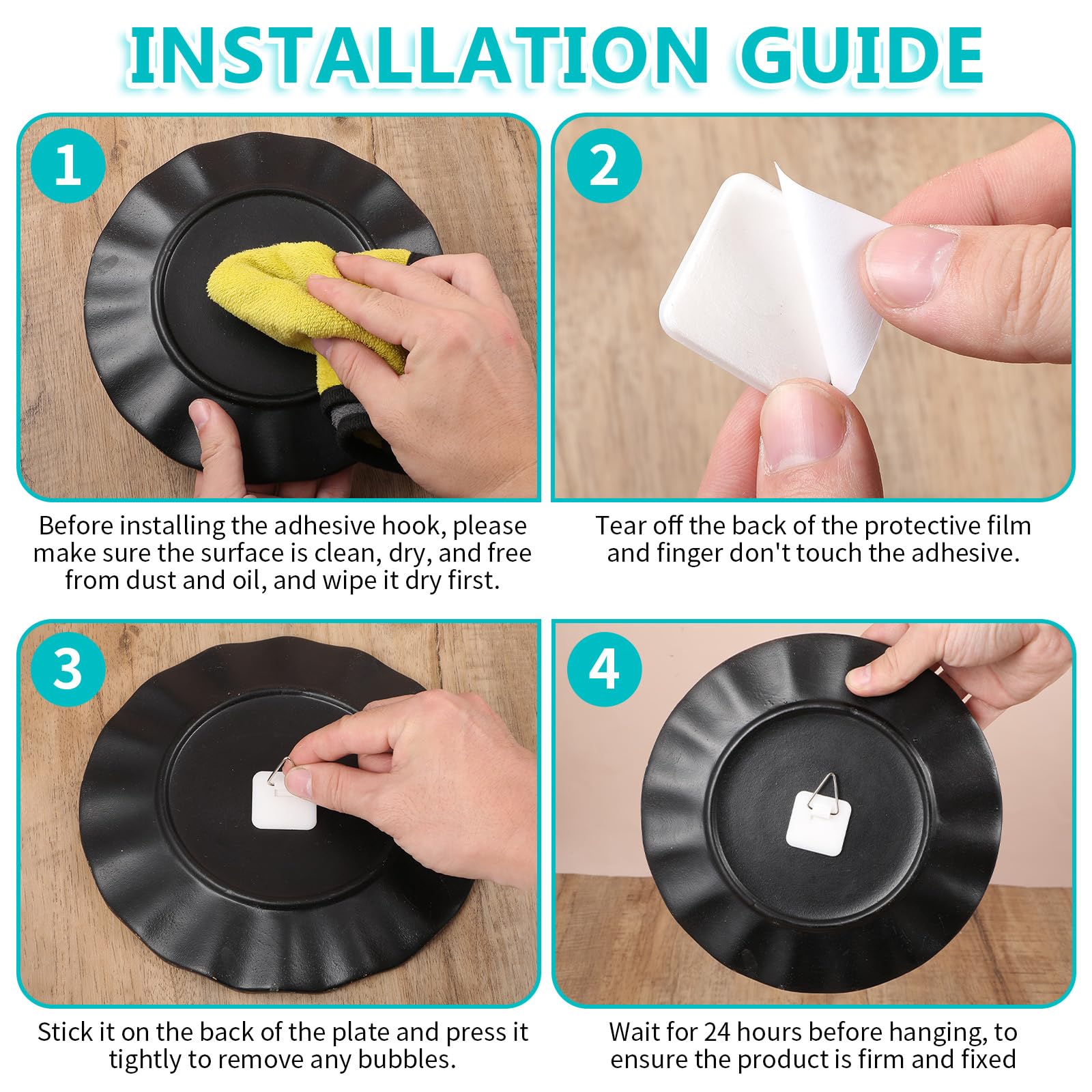 Ptwola Lot De 50 Supports Verticaux Invisibles Pour Assiettes