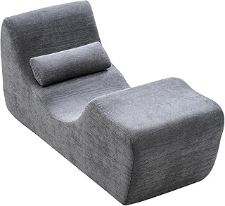 VEVOR Yoga Chair Chaise, Ergonomic Chaise Lounge Chair for Yoga, Modern Boneless Curved Foam